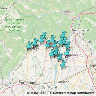 Mappa Via Gian D. Facchina, 33090 Sequals PN, Italia (9.6045)