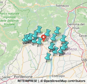 Mappa Via Gian D. Facchina, 33090 Sequals PN, Italia (10.5185)