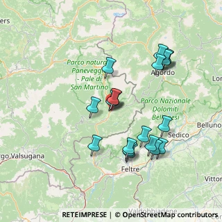 Mappa Viale Italia, 38054 Primiero San Martino di Castrozza TN, Italia (14.09895)