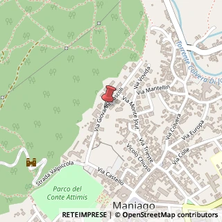 Mappa Via pascoli giovanni 27/f, 33085 Maniago, Pordenone (Friuli-Venezia Giulia)