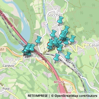 Mappa Via Cadola, 32014 Ponte nelle Alpi BL, Italia (0.34286)