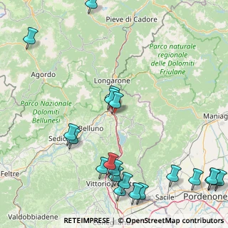 Mappa Via Cadola, 32014 Ponte nelle Alpi BL, Italia (22.9505)