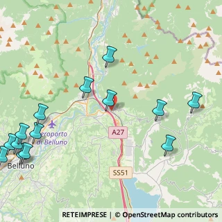 Mappa Via Cadola, 32014 Ponte nelle Alpi BL, Italia (5.93643)
