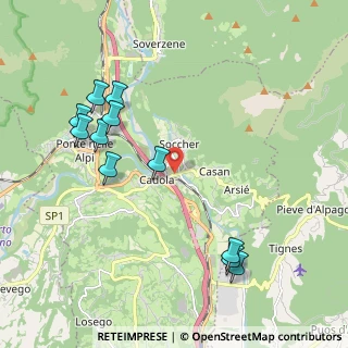 Mappa Via Cadola, 32014 Ponte nelle Alpi BL, Italia (2.20909)