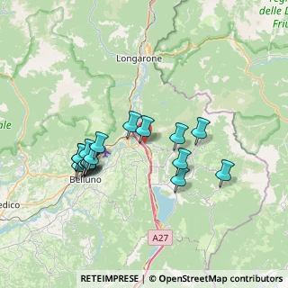 Mappa Via Cadola, 32014 Ponte nelle Alpi BL, Italia (6.74765)