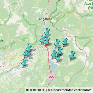 Mappa Via Cadola, 32014 Ponte nelle Alpi BL, Italia (6.35875)
