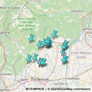 Mappa Via dei Fabbri, 33085 Maniago PN, Italia (11.2855)