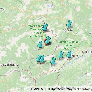 Mappa Fiera Di Primiero, 38054 Fiera di Primiero TN, Italia (10.7)