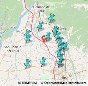 Mappa A23 Palmanova - Udine - Tarvisio, 33010 Colloredo di Monte Albano UD, Italia (6.66875)