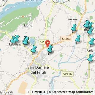 Mappa Via Carnia, 33038 San Daniele del Friuli UD, Italia (2.70188)