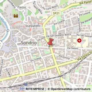 Mappa Via Giuseppe Piazzi,  55, 23100 Sondrio, Sondrio (Lombardia)