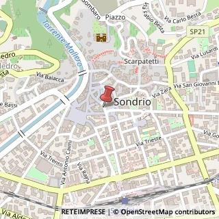 Mappa Piazza Campello,  3, 23100 Sondrio, Sondrio (Lombardia)