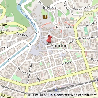 Mappa Galleria Campello, 6, 23100 Sondrio, Sondrio (Lombardia)