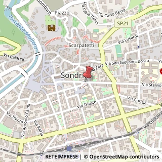 Mappa Via Giuseppe Piazzi, 23, 23100 Sondrio, Sondrio (Lombardia)