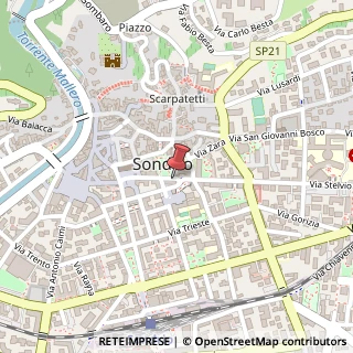 Mappa Via Giuseppe Piazzi,  32, 23100 Sondrio, Sondrio (Lombardia)