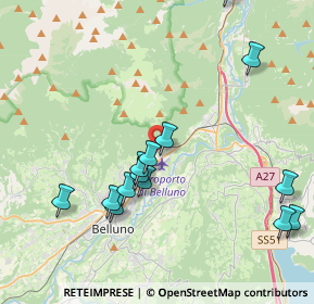 Mappa Via Safforze, 32100 Belluno BL, Italia (4.31786)