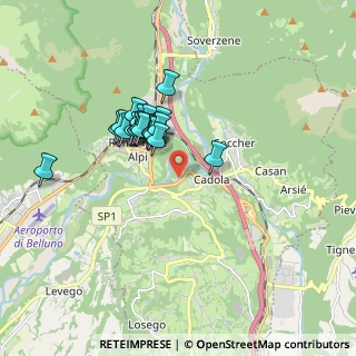 Mappa Via Sottocanevoi, 32014 Ponte Nelle Alpi BL, Italia (1.351)
