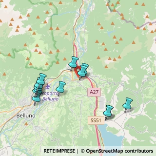 Mappa Via Sottocanevoi, 32014 Ponte Nelle Alpi BL, Italia (3.99231)