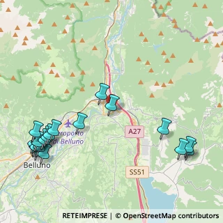 Mappa Via Sottocanevoi, 32014 Ponte Nelle Alpi BL, Italia (5.606)