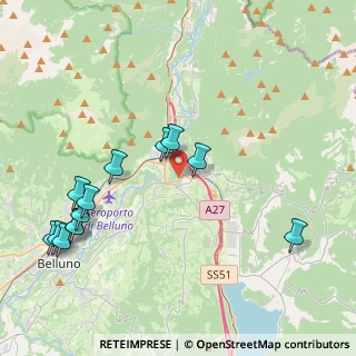 Mappa Via Sottocanevoi, 32014 Ponte Nelle Alpi BL, Italia (4.72077)