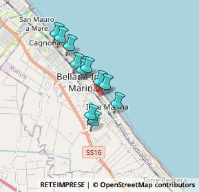 Mappa Via Piaggia, 47814 Bellaria-Igea Marina RN, Italia (1.33273)