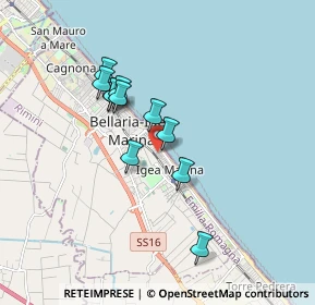 Mappa Via Piaggia, 47814 Bellaria-Igea Marina RN, Italia (1.45455)