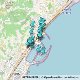 Mappa Zona porto ingresso di Levante, 17025 Loano SV, Italia (0.27931)