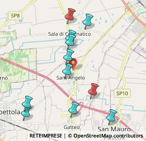 Mappa Via Evangelista Torricelli, 47043 Gatteo FC, Italia (2.16455)