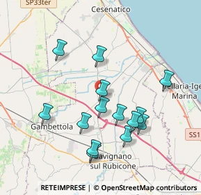 Mappa Via Evangelista Torricelli, 47043 Gatteo FC, Italia (3.66286)