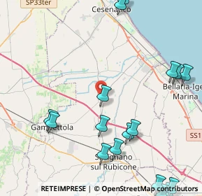 Mappa Via Evangelista Torricelli, 47043 Gatteo FC, Italia (5.96647)