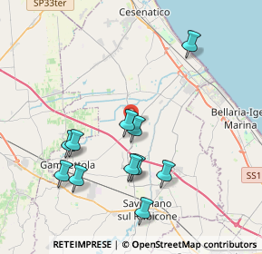 Mappa Via Evangelista Torricelli, 47043 Gatteo FC, Italia (3.97909)