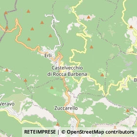 Mappa Castelvecchio di Rocca Barbena