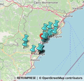 Mappa Via Santa Libera, 17054 Boissano SV, Italia (7.9295)