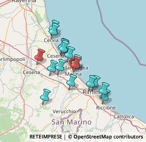 Mappa Via Caboto, 47814 Bellaria-Igea Marina RN, Italia (10.97)