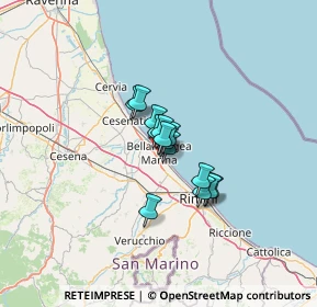 Mappa Via Caboto, 47814 Bellaria-Igea Marina RN, Italia (6.86786)