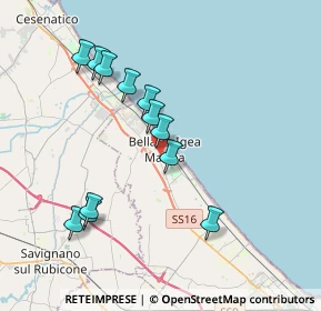 Mappa Via Caboto, 47814 Bellaria-Igea Marina RN, Italia (3.6975)