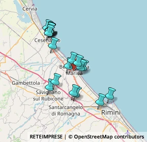 Mappa Via Caboto, 47814 Bellaria-Igea Marina RN, Italia (6.607)