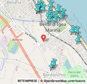 Mappa Via Caboto, 47814 Bellaria-Igea Marina RN, Italia (0.6315)