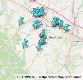 Mappa Via C. Accardi, 47014 Meldola FC, Italia (6.61944)