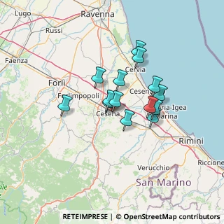 Mappa Via Guglielmo Marconi, 47023 Cesena FC, Italia (9.92143)