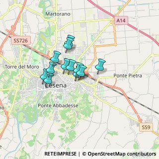 Mappa Via Guglielmo Marconi, 47023 Cesena FC, Italia (1.15583)