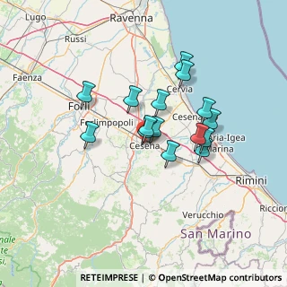 Mappa Via Cesare Battisti, 47520 Cesena FC, Italia (10.866)