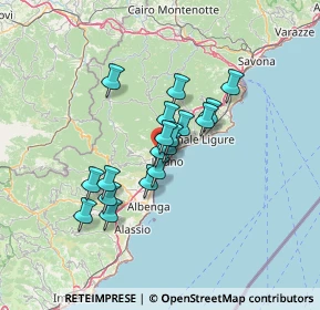 Mappa Via delle Trexende, 17025 Loano SV, Italia (9.96111)