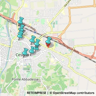 Mappa Via Iris Versari, 47521 Cesena FC, Italia (1.03818)