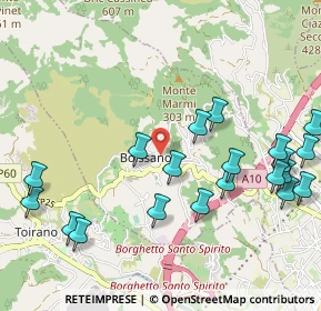 Mappa Via Fabrizio de André, 17054 Boissano SV, Italia (1.2625)