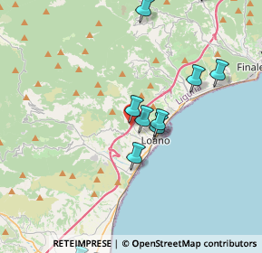 Mappa A10 Genova - Ventimiglia, 17025 Loano SV, Italia (4.97583)