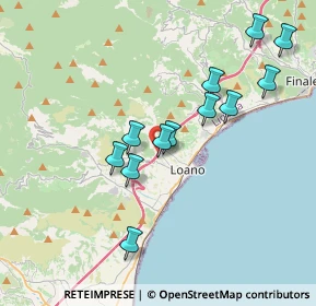 Mappa A10 Genova - Ventimiglia, 17025 Loano SV, Italia (3.60167)