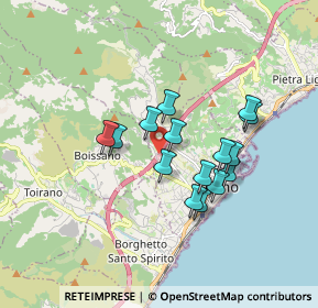 Mappa A10 Genova - Ventimiglia, 17025 Loano SV, Italia (1.424)