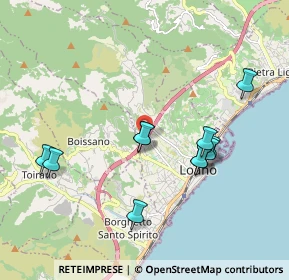 Mappa A10 Genova - Ventimiglia, 17025 Loano SV, Italia (1.88727)