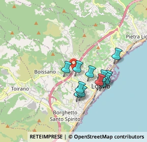 Mappa A10 Genova - Ventimiglia, 17025 Loano SV, Italia (1.4825)